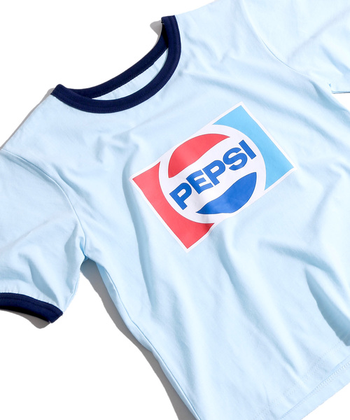 WEGO(ウィゴー)の「∴WEGO/PEPSI別注リンガーTシャツ(Tシャツ/カットソー)」|サックスブルー