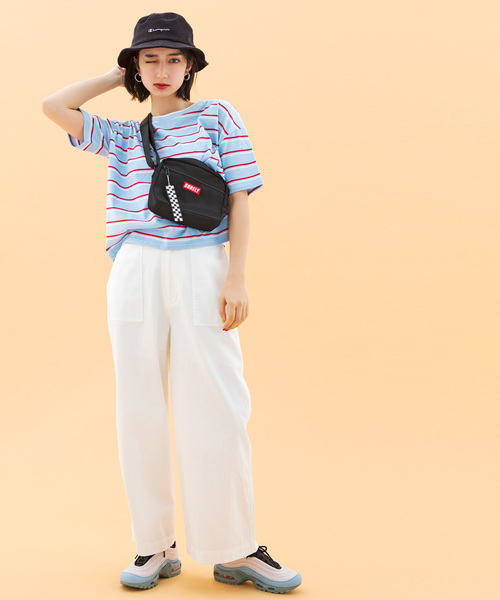 WEGO(ウィゴー)の「WEGO/カラーリブボーダーTシャツ(Tシャツ/カットソー・レディース・ホワイト/サックスブルー/ピンク/イエロー・FREE)」の20枚目の写真