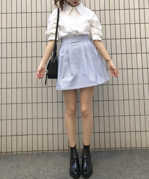 archives（アルシーヴ）の「ビックカラーパフスリーブラウス（シャツ/ブラウス・レディース・ブラック/オフホワイト/カーキ・MEDIUM）」の7枚目の写真