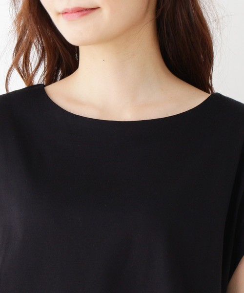 grove(グローブ)の「フレンチスリーブタックプルオーバー(Tシャツ/カットソー・レディース・ブラウン/ライトベージュ/ブラック・03/02)」の7枚目の写真