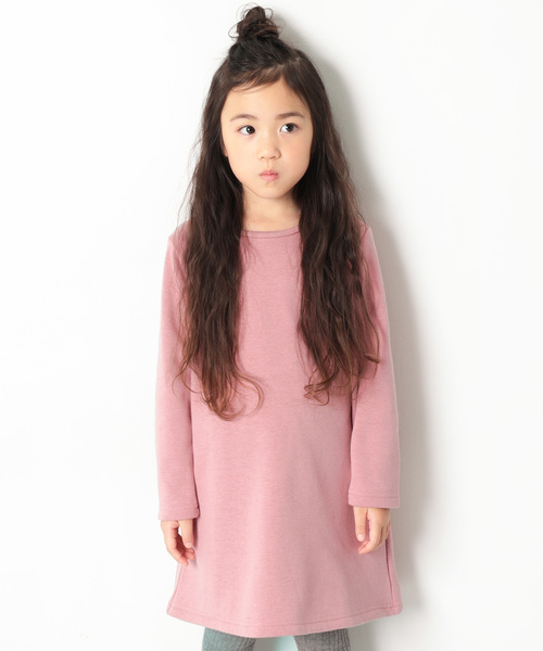 devirock(デビロック)の「まるで着る毛布 裏シャギーAラインワンピース 裏起毛(ワンピース・キッズ・ブラック/ダークグリーン/ネイビー/モカ/ブラック系その他/グレー系その他/ブルー系その他/レッド系その他/ヘザーチャコール/スモークピンク/ワイン/ブラック系その他2/ブルー系その他2・90cm/110cm/100cm/120cm/130cm/140cm/150cm/160cm)」の11枚目の写真