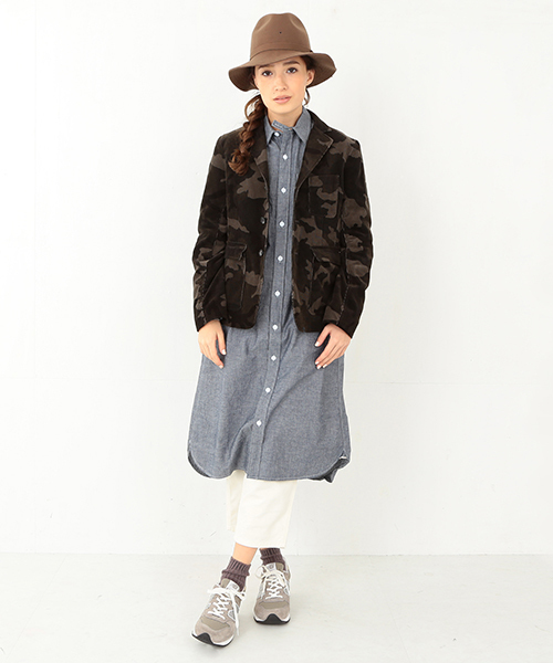 BEAMS BOY（ビームスボーイ）の「BEAMS BOY / チンストレギュラーカラー ワンピース（シャツワンピース・レディース・ブルー/ネイビー・ONE SIZE）」の7枚目の写真