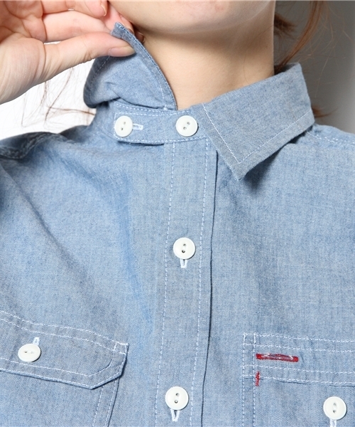 BEAMS BOY（ビームスボーイ）の「BEAMS BOY / チンストレギュラーカラー ワンピース（シャツワンピース・レディース・ブルー/ネイビー・ONE SIZE）」の11枚目の写真