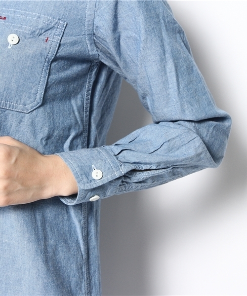 BEAMS BOY（ビームスボーイ）の「BEAMS BOY / チンストレギュラーカラー ワンピース（シャツワンピース・レディース・ブルー/ネイビー・ONE SIZE）」の12枚目の写真