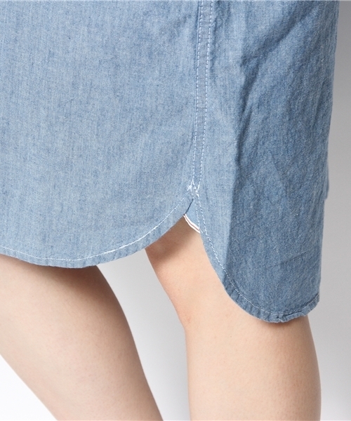 BEAMS BOY（ビームスボーイ）の「BEAMS BOY / チンストレギュラーカラー ワンピース（シャツワンピース・レディース・ブルー/ネイビー・ONE SIZE）」の14枚目の写真