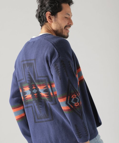 PENDLETON（ペンドルトン）の「【PENDLETON(ペンドルトン)】別注カーディガン（カーディガン/ボレロ・メンズ・ブルー/グレー・LARGE/MEDIUM）」の9枚目の写真