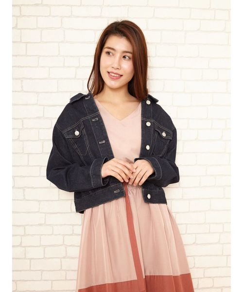 Fabulous Angela ファビュラスアンジェラ の 4ｗａyスカーフ付ｇジャン デニムジャケット Wear