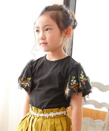 Seraph | チュール刺繍袖Tシャツ(Tシャツ/カットソー)