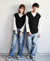 PairPair | Vネックニットベスト(ベスト)