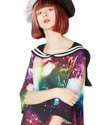 ギャラクシーラインセーラーTシャツ -メガビッグ-