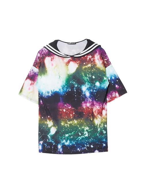 ankoROCK（アンコロック）の「ギャラクシーラインセーラーＴシャツ -メガビッグ-（Tシャツ/カットソー・レディース・A・ONE SIZE）」の13枚目の写真