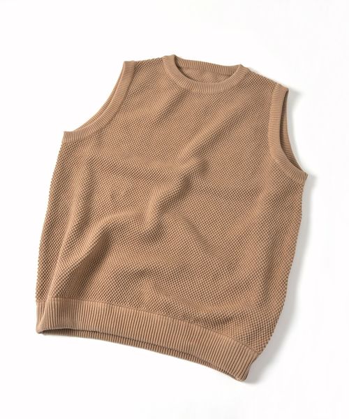 crepuscule(クレプスキュール)の「crepuscule: MOSS STITCH ベスト ■(ベスト・メンズ・ブラック/グレー/ブラウン・1/2)」の1枚目の写真