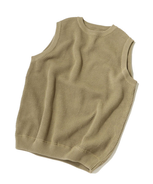 crepuscule(クレプスキュール)の「crepuscule: MOSS STITCH ベスト ■(ベスト・メンズ・ブラック/グレー/ブラウン・1/2)」の3枚目の写真