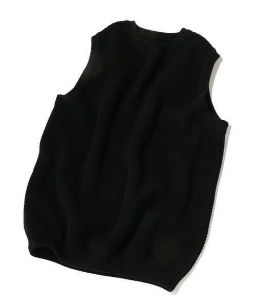 crepuscule(クレプスキュール)の「crepuscule: MOSS STITCH ベスト ■(ベスト・メンズ・ブラック/グレー/ブラウン・1/2)」の2枚目の写真