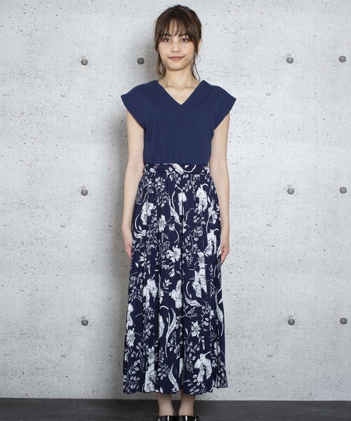 LUGG NAGG（ラグナグ）の「【Jewelobe/ ジュエローブ】 ボリュームタックカットトップス（ワンピース・レディース・ブルー系その他/ブラック系その他/オレンジ/ネイビー/ホワイト/ブラック・FREE）」の11枚目の写真