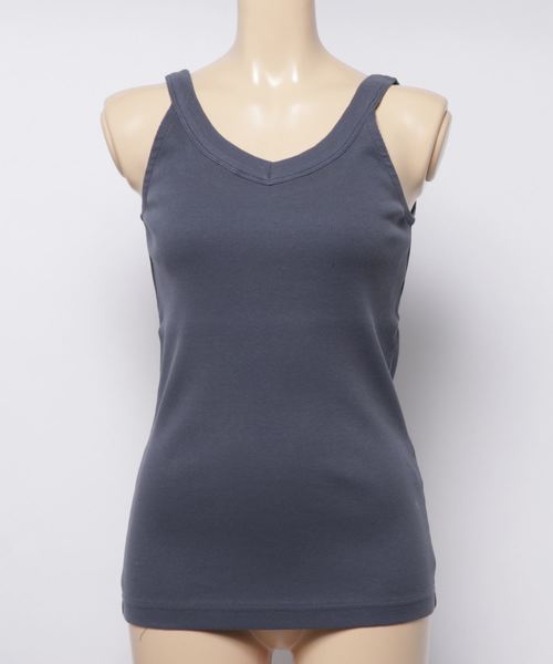 Uncut Bound（アンカットバウンド）の「Uncut Bound(アンカットバウンド)  両前キャミタンクトップ（タンクトップ・レディース・ブルー/セージグリーン/ラベンダー/チャコール/キナリ・FREE）」の5枚目の写真