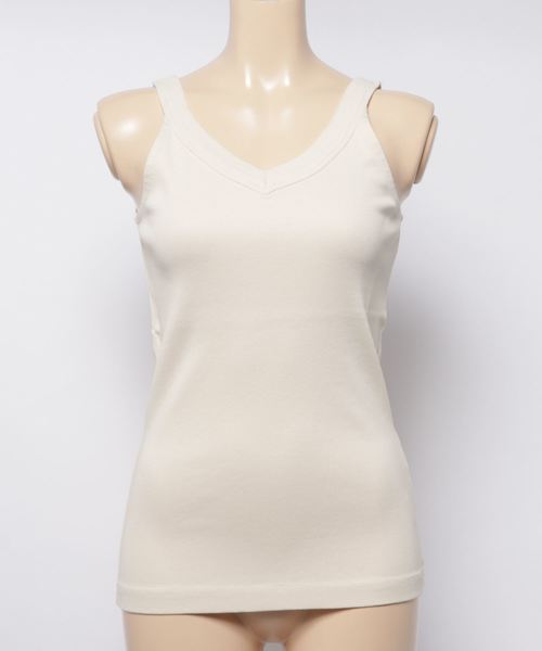 Uncut Bound（アンカットバウンド）の「Uncut Bound(アンカットバウンド)  両前キャミタンクトップ（タンクトップ・レディース・ブルー/セージグリーン/ラベンダー/チャコール/キナリ・FREE）」の2枚目の写真