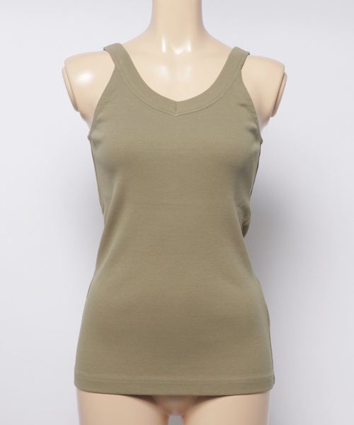 Uncut Bound（アンカットバウンド）の「Uncut Bound(アンカットバウンド)  両前キャミタンクトップ（タンクトップ・レディース・ブルー/セージグリーン/ラベンダー/チャコール/キナリ・FREE）」の4枚目の写真