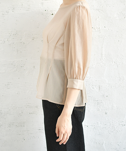 PairPair（ペアペア）の「ニットビスチェ×シアーブラウスセット（シャツ/ブラウス・レディース・ブラック/ベージュ/ブラウン系その他・FREE）」の16枚目の写真