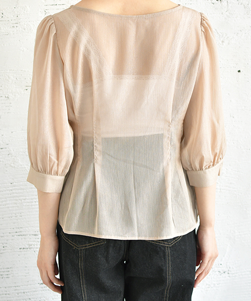 PairPair（ペアペア）の「ニットビスチェ×シアーブラウスセット（シャツ/ブラウス・レディース・ブラック/ベージュ/ブラウン系その他・FREE）」の17枚目の写真