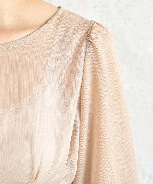 PairPair（ペアペア）の「ニットビスチェ×シアーブラウスセット（シャツ/ブラウス・レディース・ブラック/ベージュ/ブラウン系その他・FREE）」の7枚目の写真