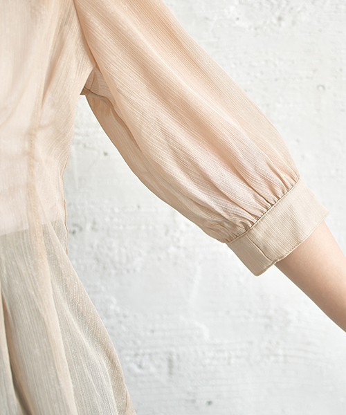 PairPair（ペアペア）の「ニットビスチェ×シアーブラウスセット（シャツ/ブラウス・レディース・ブラック/ベージュ/ブラウン系その他・FREE）」の8枚目の写真