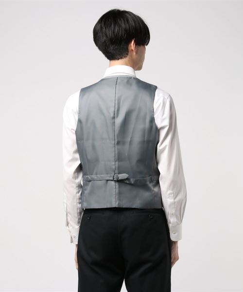 THE SUIT COMPANY(ザ・スーツカンパニー)の「<FORMAL>ヘリンボーン×ハウンドトゥース リバーシブルジレ(ベスト・メンズ・ライトグレー・LL/M/L/SS/S)」の8枚目の写真