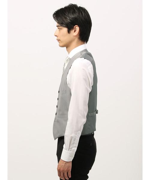 THE SUIT COMPANY(ザ・スーツカンパニー)の「<FORMAL>ヘリンボーン×ハウンドトゥース リバーシブルジレ(ベスト・メンズ・ライトグレー・LL/M/L/SS/S)」の6枚目の写真