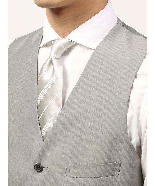 THE SUIT COMPANY(ザ・スーツカンパニー)の「<FORMAL>ヘリンボーン×ハウンドトゥース リバーシブルジレ(ベスト・メンズ・ライトグレー・LL/M/L/SS/S)」の12枚目の写真