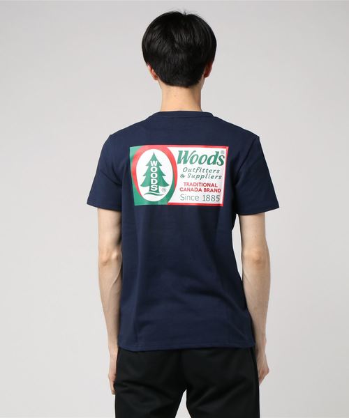 THE MORNING AFTER（ザ モーニング アフター）の「[ WOODS / ウッズ } ピスネームプリントT（Tシャツ/カットソー・メンズ・ホワイト/ブラック/ネイビー・LARGE/MEDIUM/X-LARGE）」の6枚目の写真