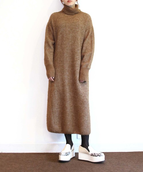 G V G V ジーヴィージーヴィー の Alpaca Blend High Neck Dress ワンピース Wear