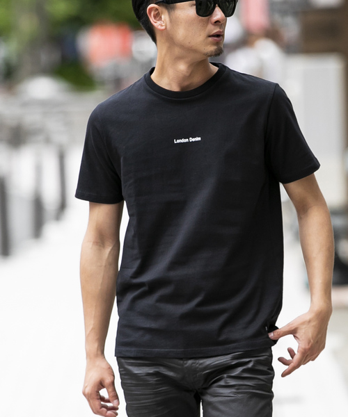 London Denim（ロンドンデニム）の「▼WEB限定【London Denimオリジナル】空紡糸天竺 ／ オリジナルロゴ プリント　クルーネック Ｔシャツ（半袖）（Tシャツ/カットソー・メンズ・ホワイト/ブラック/グレー・M/L/XL）」の4枚目の写真