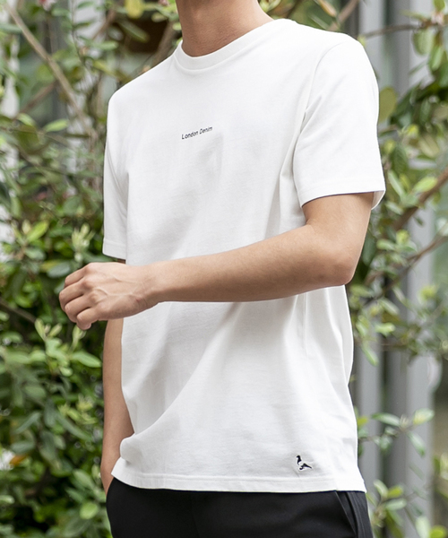 London Denim（ロンドンデニム）の「▼WEB限定【London Denimオリジナル】空紡糸天竺 ／ オリジナルロゴ プリント　クルーネック Ｔシャツ（半袖）（Tシャツ/カットソー・メンズ・ホワイト/ブラック/グレー・M/L/XL）」の7枚目の写真