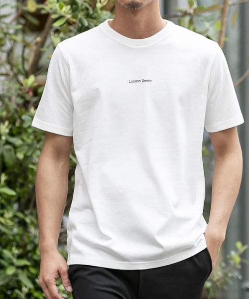 London Denim（ロンドンデニム）の「▼WEB限定【London Denimオリジナル】空紡糸天竺 ／ オリジナルロゴ プリント　クルーネック Ｔシャツ（半袖）（Tシャツ/カットソー・メンズ・ホワイト/ブラック/グレー・M/L/XL）」の8枚目の写真