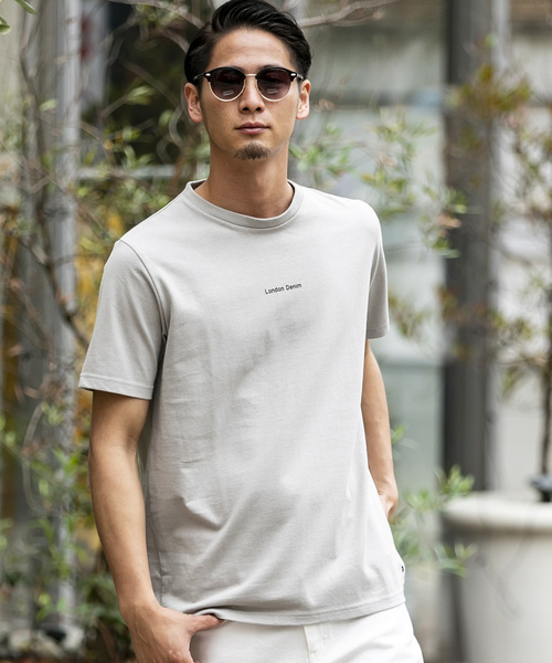 London Denim（ロンドンデニム）の「▼WEB限定【London Denimオリジナル】空紡糸天竺 ／ オリジナルロゴ プリント　クルーネック Ｔシャツ（半袖）（Tシャツ/カットソー・メンズ・ホワイト/ブラック/グレー・M/L/XL）」の10枚目の写真