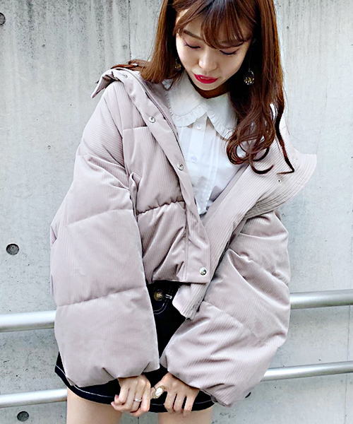 apres jour(アプレジュール)の「中わたフードブルゾン【ZOZOTOWN限定アイテム】(ダウンジャケット/コート・レディース・ブラック/アイボリー/モカ/ライトブラウン/ラベンダー・フリー)」の5枚目の写真