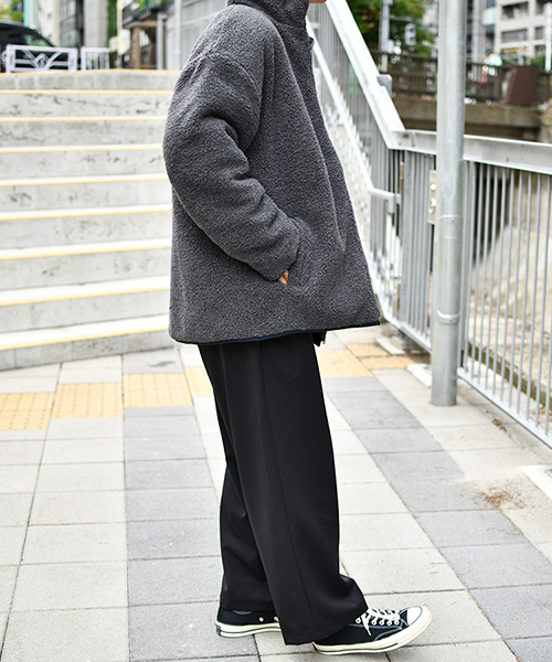 kutir（クティール）の「リバーシブルボアジャケット（ブルゾン・メンズ・チャコールグレー/ブラック/ベージュ・SMALL/MEDIUM/LARGE/X-LARGE）」の17枚目の写真