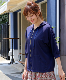 MARLENE JOBERT | オフィスでもOK☆キレイ目な６分袖パーカー(パーカー)