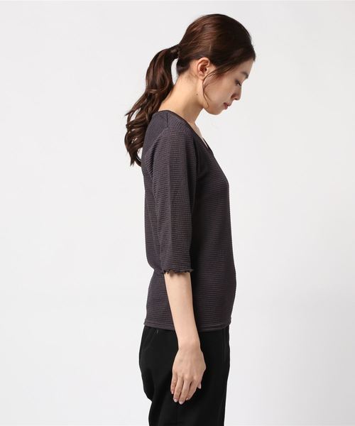 flower（フラワー）の「ポコポコTシャツ（Tシャツ/カットソー・レディース・ベージュ/グレー/ブラウン・FREE）」の4枚目の写真