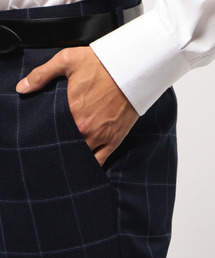【MITT-KK】D'or Homme セットアップ　ネイビー　チェック ボールド フォックスヘッド パッチ オーバーサイズ フーディ