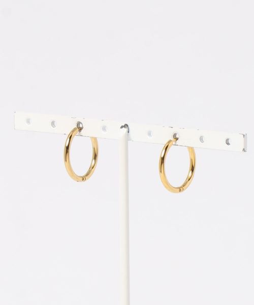 NO WAY(ノーウェイ)の「/ステンレス 18mmフープピアス/(ピアス(両耳用)・メンズ・ゴールド/シルバー/ブラック・FREE)」の4枚目の写真