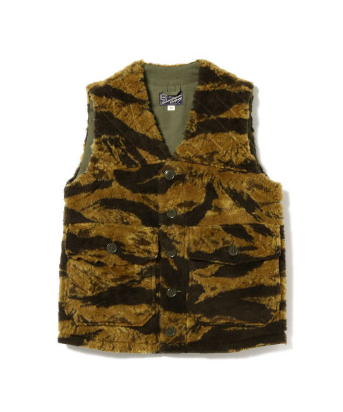 Buzz Rickson's（バズリクソンズ）の「BUZZ RICKSON'S / ゴールドタイガー カモフラージュ ボアベスト ＜MEN＞（ベスト・メンズ・オリーブ・40/34）」の3枚目の写真