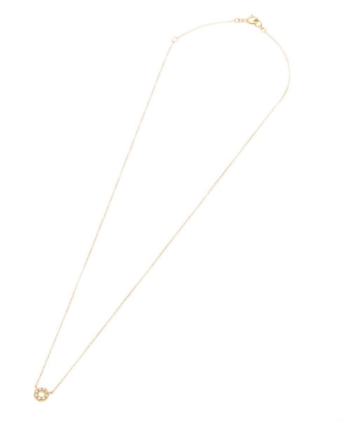 K18ダイヤモンド　グラデサークル　ネックレス小