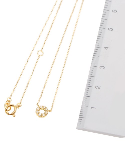 K18ダイヤモンド　グラデサークル　ネックレス小