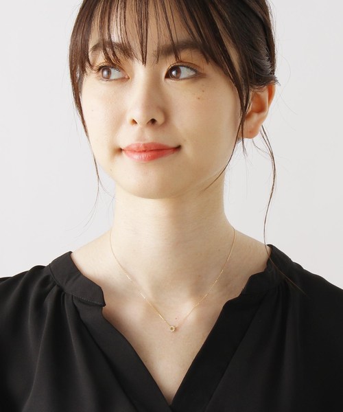 K18ダイヤモンド　グラデサークル　ネックレス小