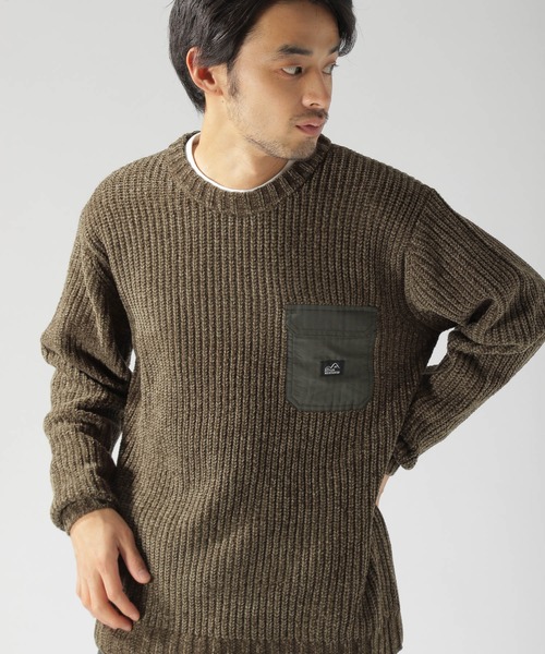 BAYFLOW(ベイフロー)の「モールフハクポケットプルオーバー(ニット/セーター・メンズ・ネイビー/カーキ/オフホワイト・LARGE/MEDIUM/SMALL)」の3枚目の写真