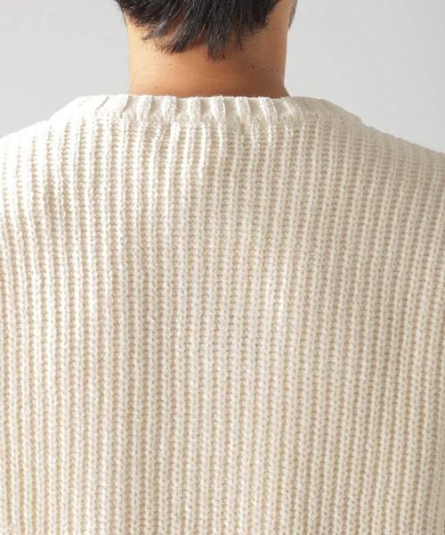 BAYFLOW(ベイフロー)の「モールフハクポケットプルオーバー(ニット/セーター・メンズ・ネイビー/カーキ/オフホワイト・LARGE/MEDIUM/SMALL)」の12枚目の写真