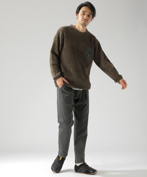 BAYFLOW(ベイフロー)の「モールフハクポケットプルオーバー(ニット/セーター・メンズ・ネイビー/カーキ/オフホワイト・LARGE/MEDIUM/SMALL)」の5枚目の写真