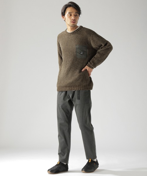 BAYFLOW(ベイフロー)の「モールフハクポケットプルオーバー(ニット/セーター・メンズ・ネイビー/カーキ/オフホワイト・LARGE/MEDIUM/SMALL)」の6枚目の写真