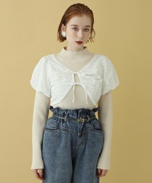 one after another NICE CLAUP | チロルブラウス＋リブニットセット(ニット/セーター)